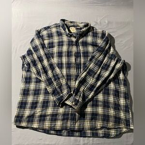 RedHead Navy and Cream Plaid Button Down Shirt